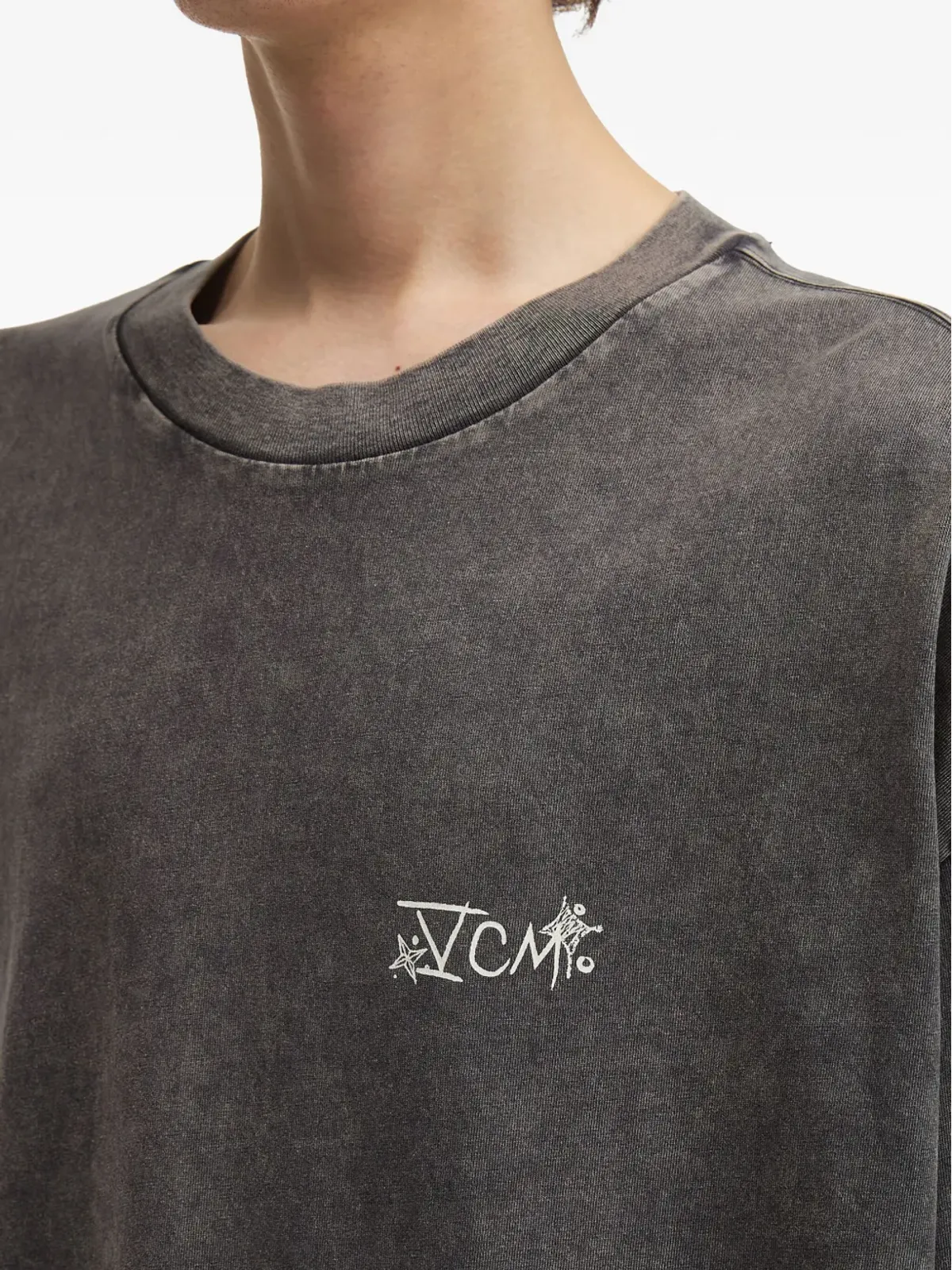 FIVE CM 酸洗い加工長袖Tシャツ - 画像5