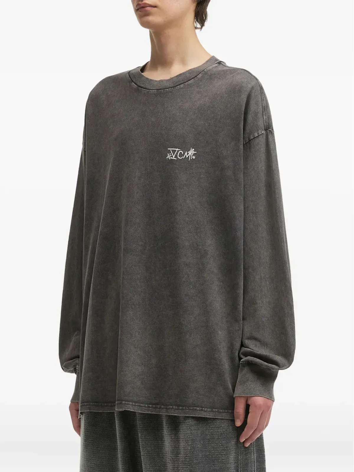 FIVE CM 酸洗い加工長袖Tシャツ - 画像3