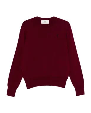 AMI Paris クルーネック ロゴセーター レッド - サムネイル1