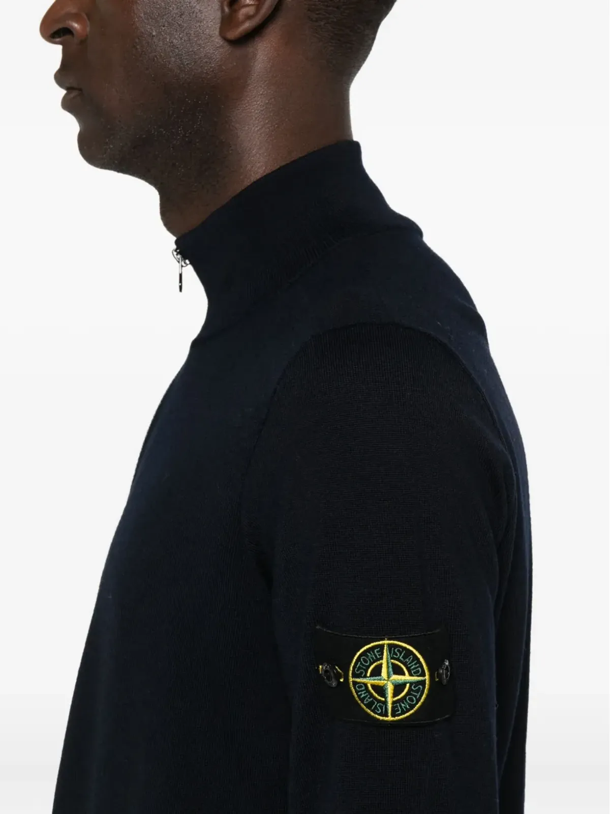 Stone Island ハーフジップ ロゴパッチ セーター - 画像5