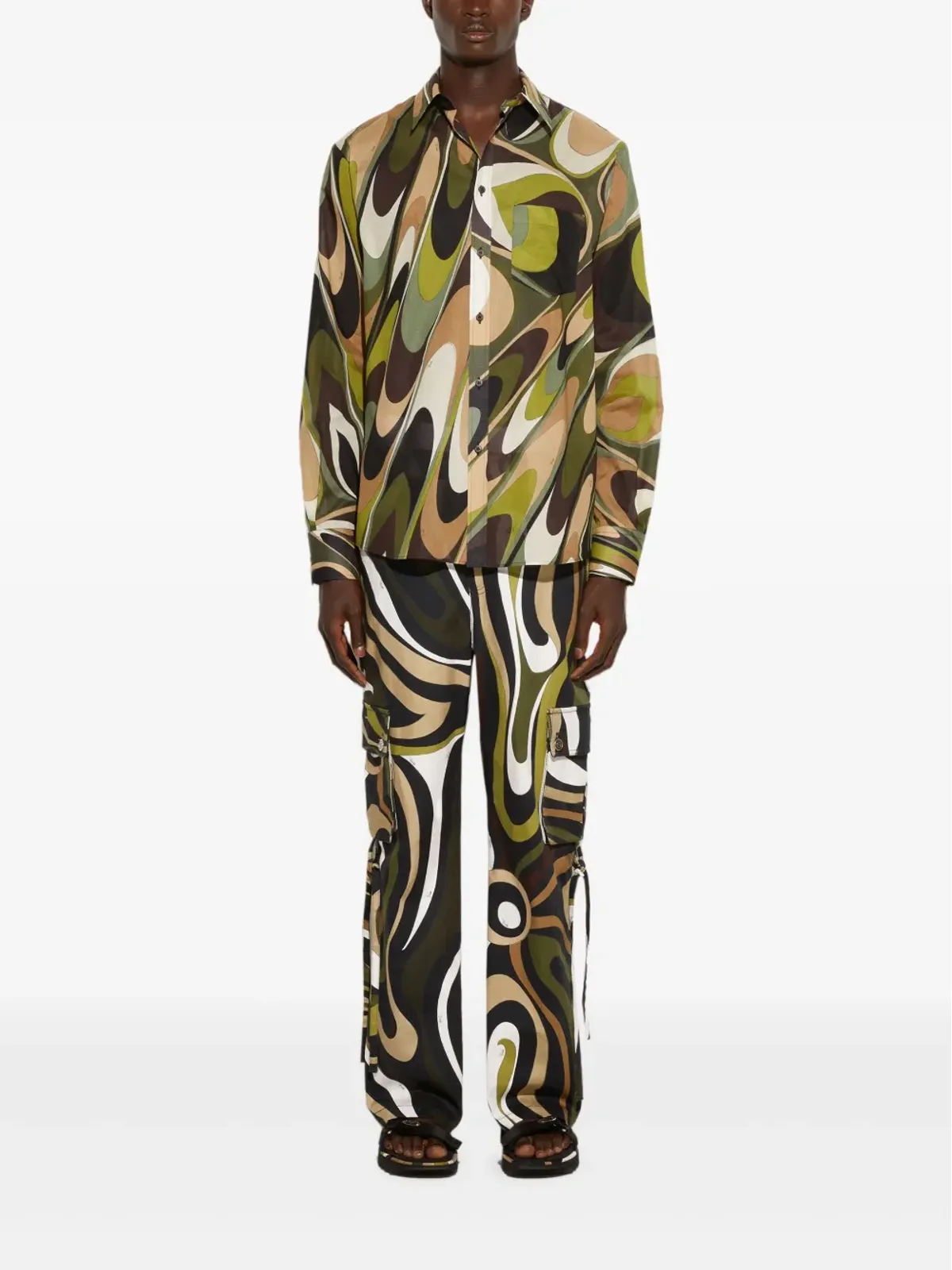 PUCCI マルモプリントカーゴパンツ（グリーン） - 画像2