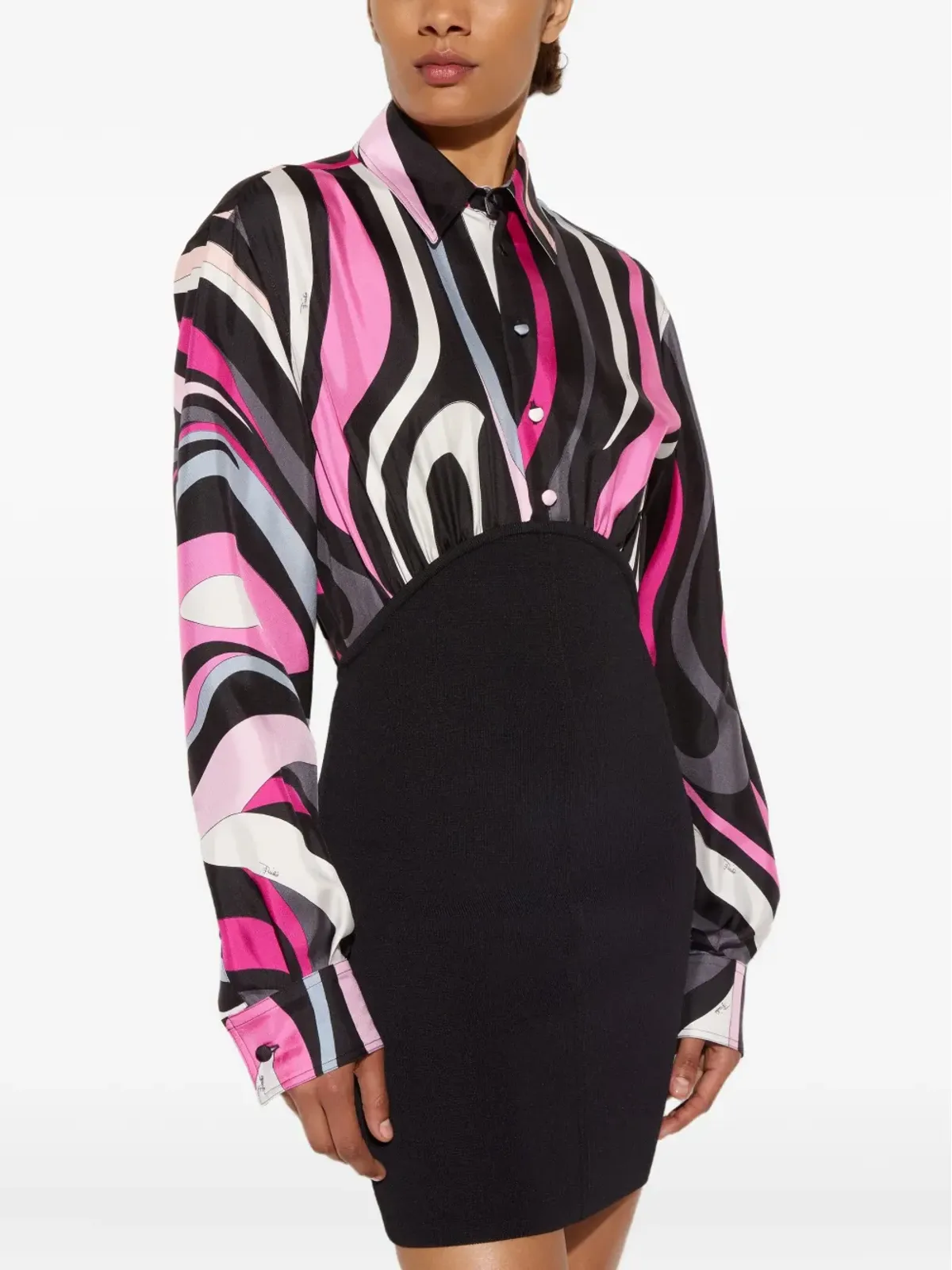 PUCCI マルモプリント シャツミニドレス - 画像5