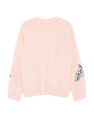 Burberry Kids embroidered cable-knit cardigan - Pink - サムネイル2