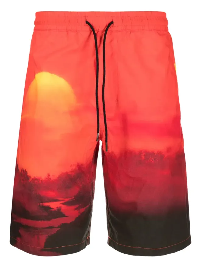 Maharishi Maharishi サンセットプリント ドローストリング ショーツの商品画像