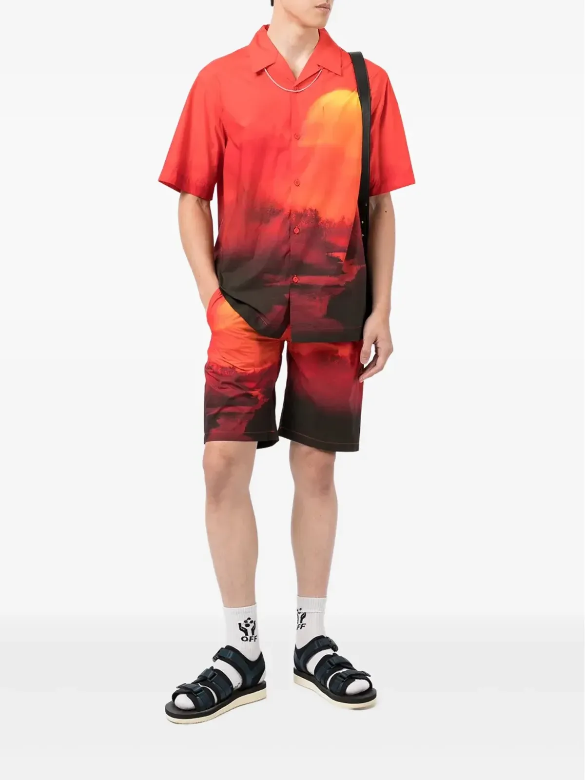Maharishi サンセットプリント ドローストリング ショーツ - 画像2