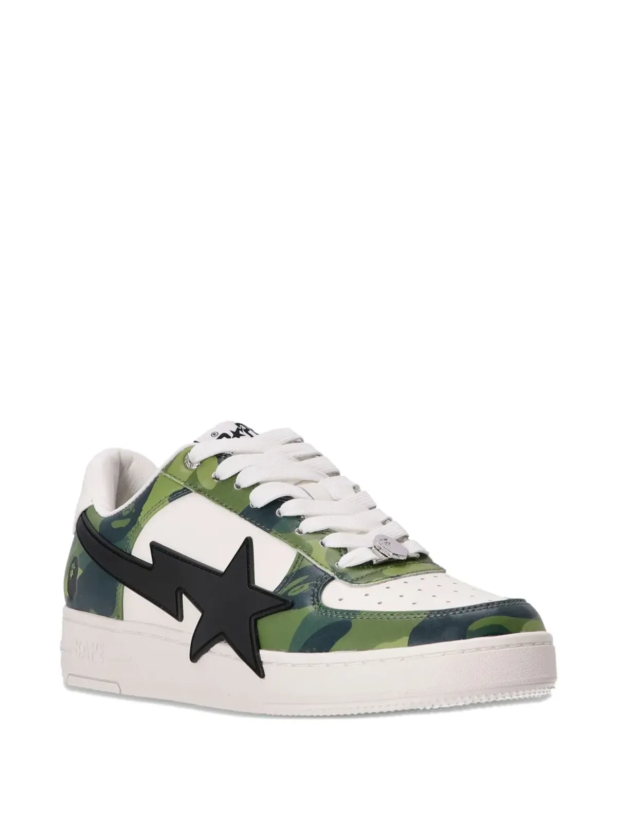A BATHING APE® 迷彩スター スニーカー - グリーン - 画像2