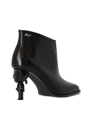 Karl Lagerfeld Ikon Karl-heel レザー アンクルブーツ - サムネイル5