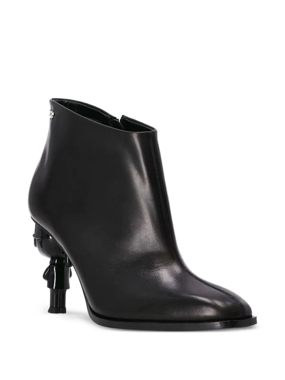 Karl Lagerfeld Ikon Karl-heel レザー アンクルブーツ - 画像2