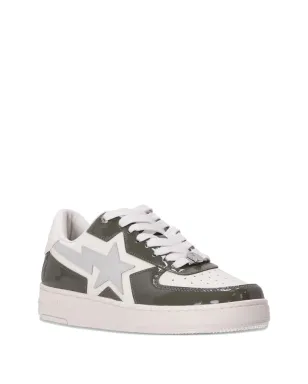A BATHING APE® STA ロゴパッチ レザー スニーカー グレー - サムネイル2