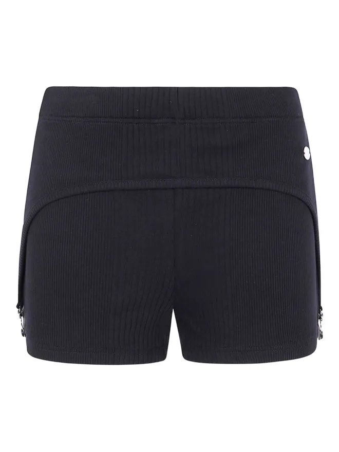 Jean Paul Gaultier Jean Paul Gaultier リブ編みガーターディテールショートパンツの商品画像