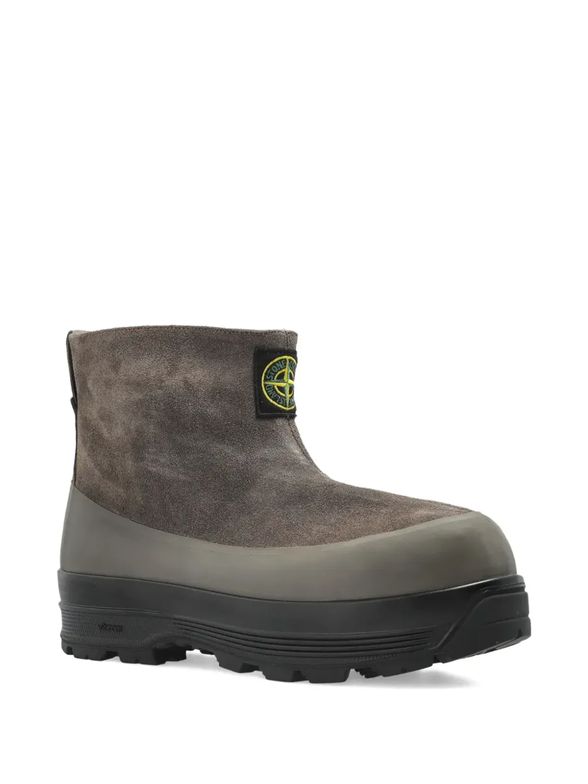 Stone Island スエード ロゴパッチ アンクルブーツ - 画像2