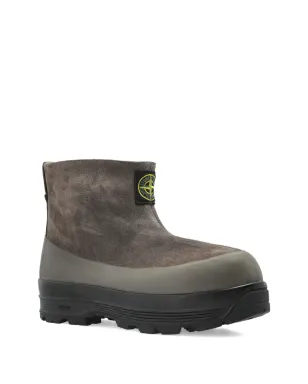 Stone Island スエード ロゴパッチ アンクルブーツ - サムネイル2