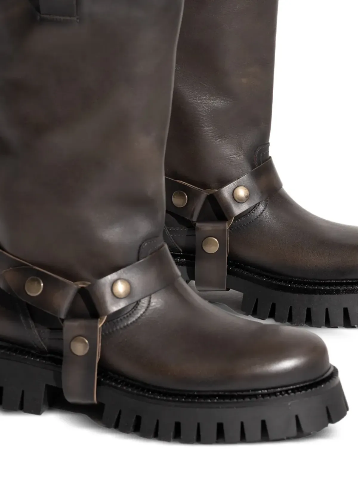 Golden Goose Kurt チャンク-バックルストラップ レザーブーツ - ブラウン - 画像5
