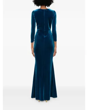 CHIARA BONI La Petite Robe ベルベットのマキシドレス ブルー - サムネイル4