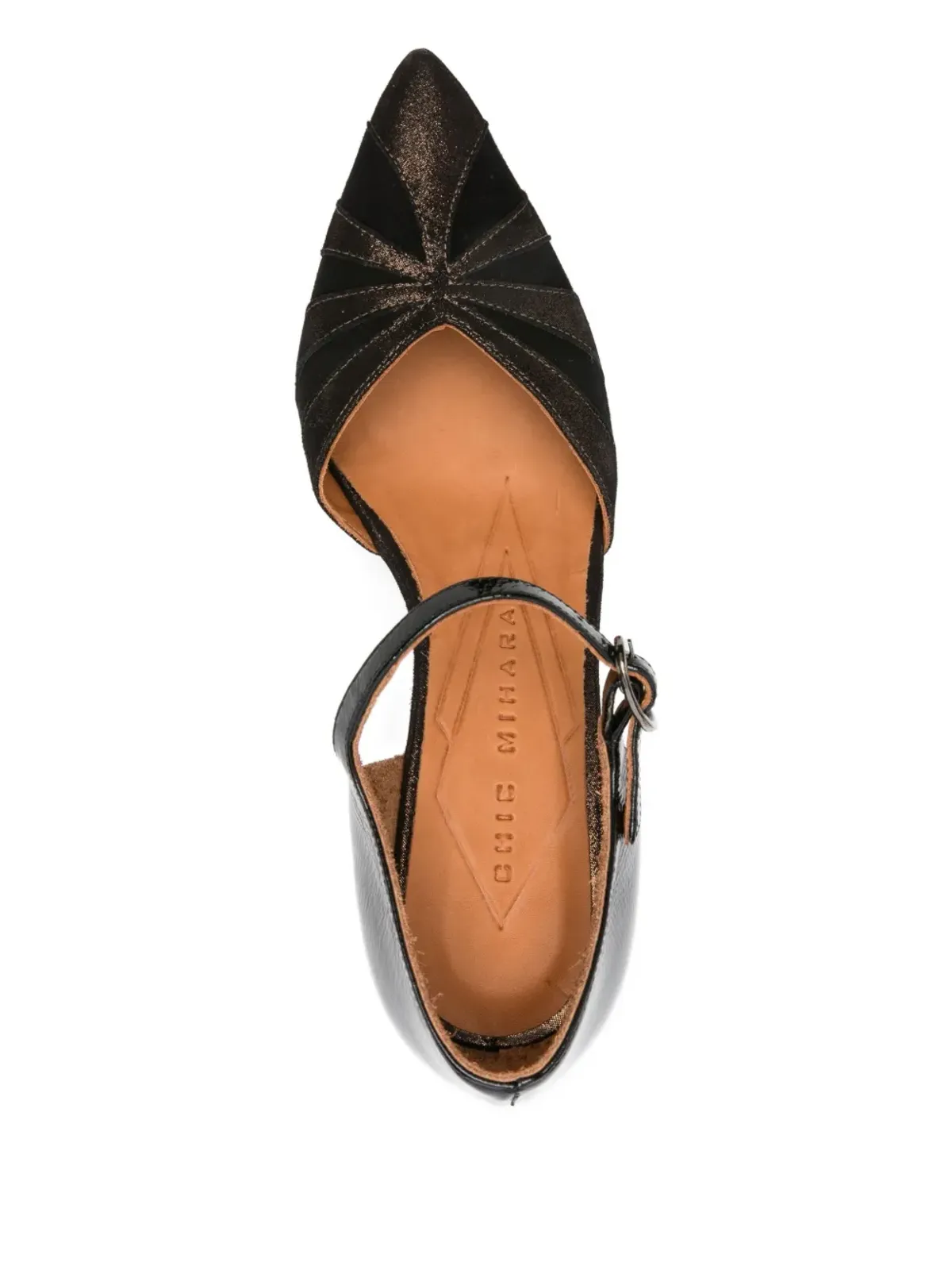 Chie Mihara panelled-leather pumps - Black - 画像4