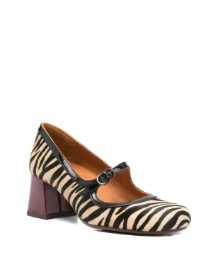 Chie Mihara Mumma Zebra ブロックヒールパンプス - ピンク - サムネイル2