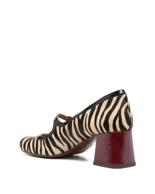 Chie Mihara Mumma Zebra ブロックヒールパンプス - ピンク - サムネイル3