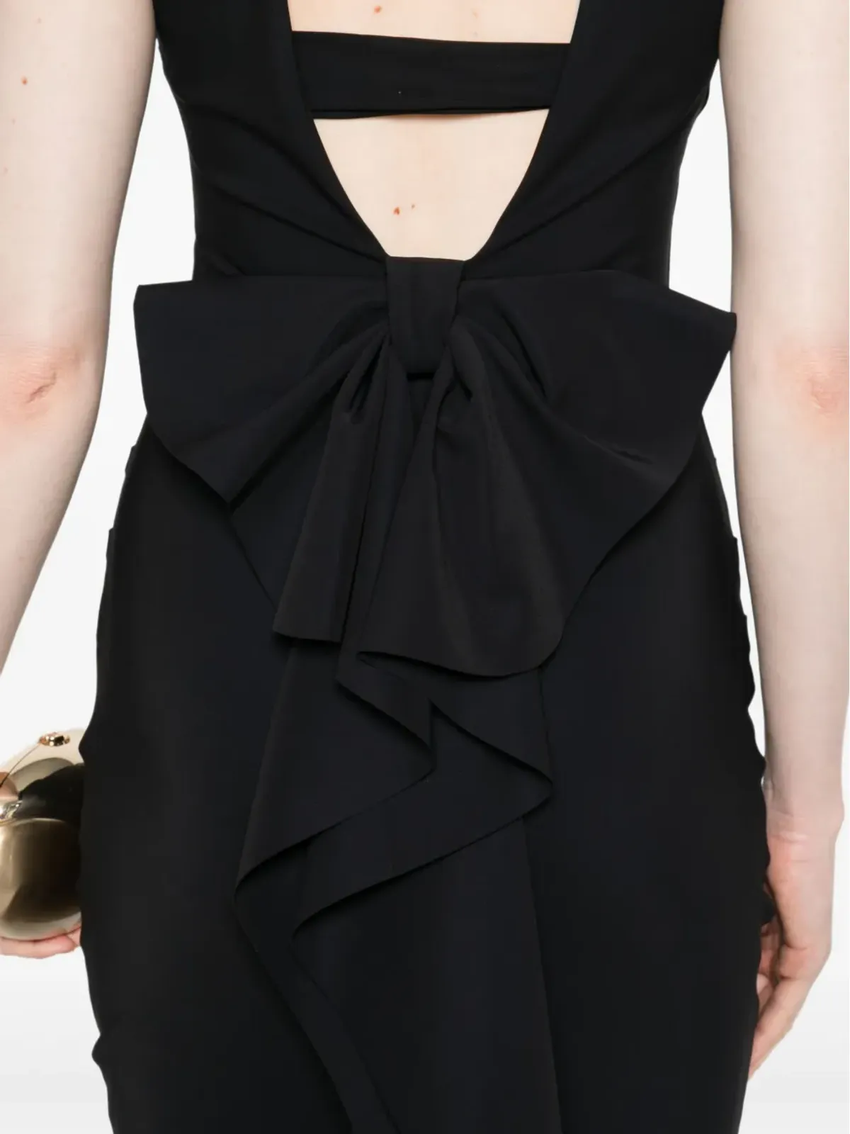CHIARA BONI La Petite Robe ボウディテールのドレープマキシドレス - Black - 画像5