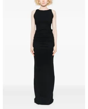 CHIARA BONI La Petite Robe ボウディテールのドレープマキシドレス - Black - サムネイル3