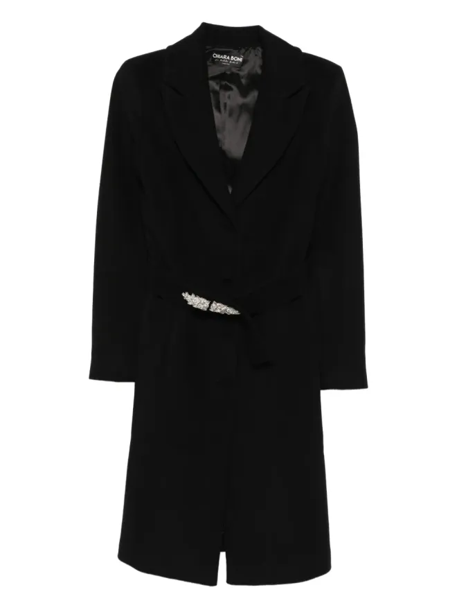 CHIARA BONI La Petite Robe CHIARA BONI La Petite Robe 飾り付きベルテッドコートの商品画像