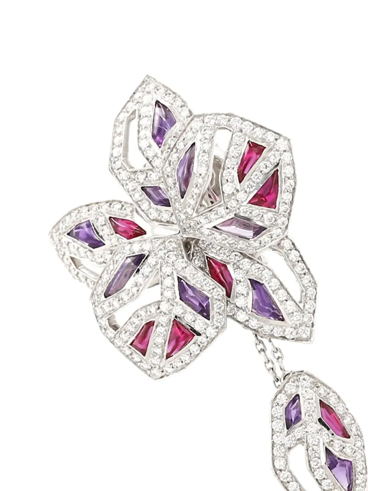 Cartier ビンテージ オーキッド イヤリング - 画像5