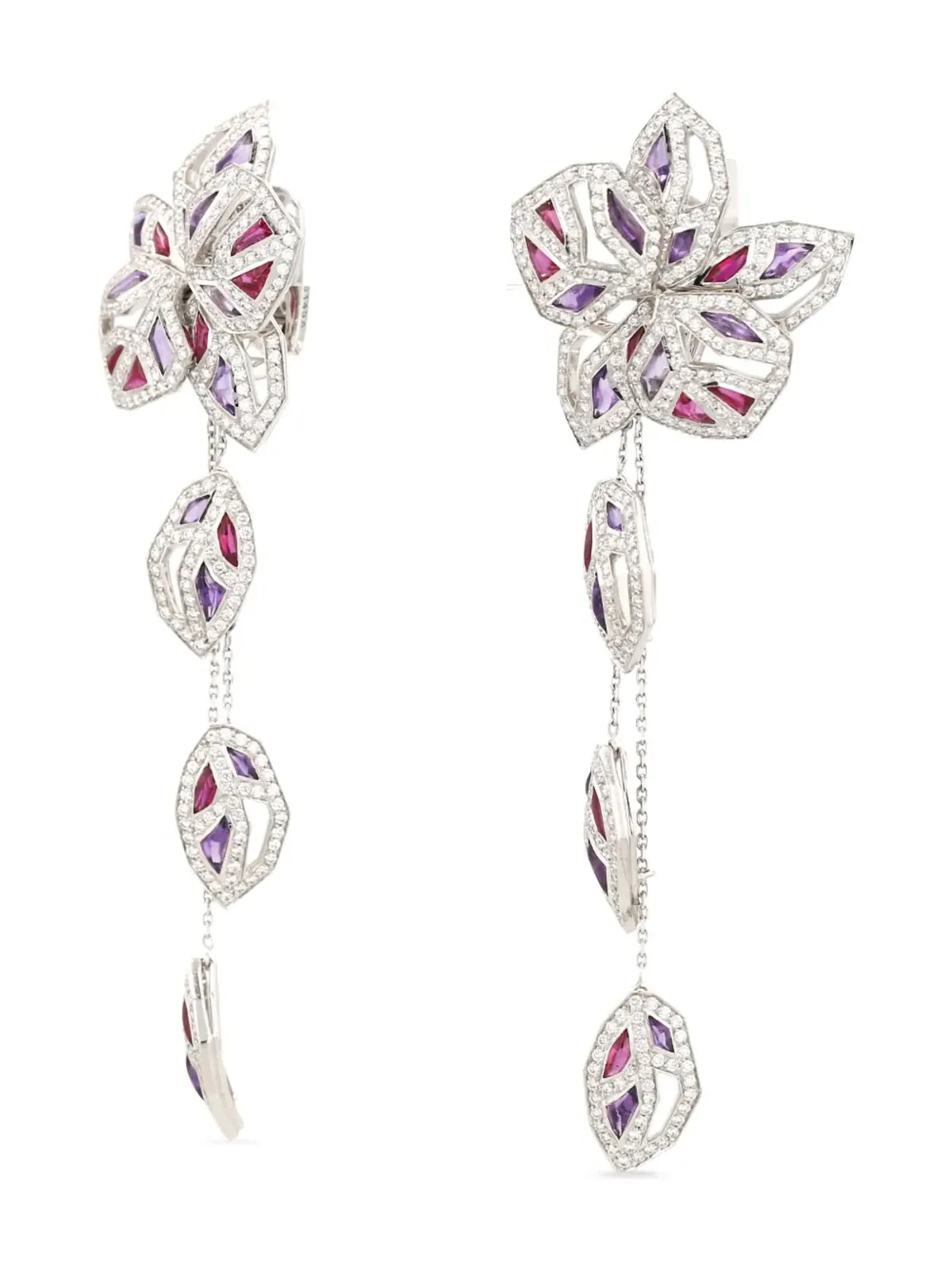 Cartier ビンテージ オーキッド イヤリング - 画像3