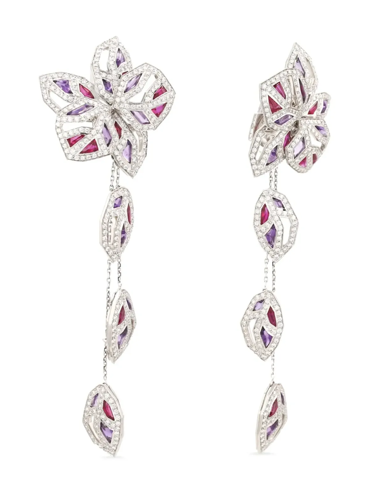Cartier ビンテージ オーキッド イヤリング - 画像4