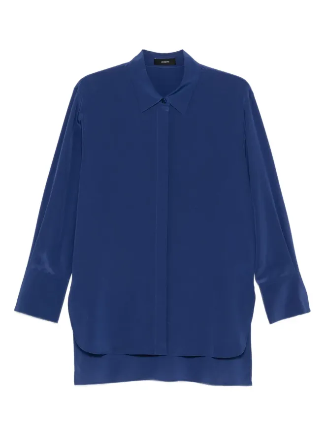 JOSEPH JOSEPH ボタンダウン シルクシャツ - Blueの商品画像