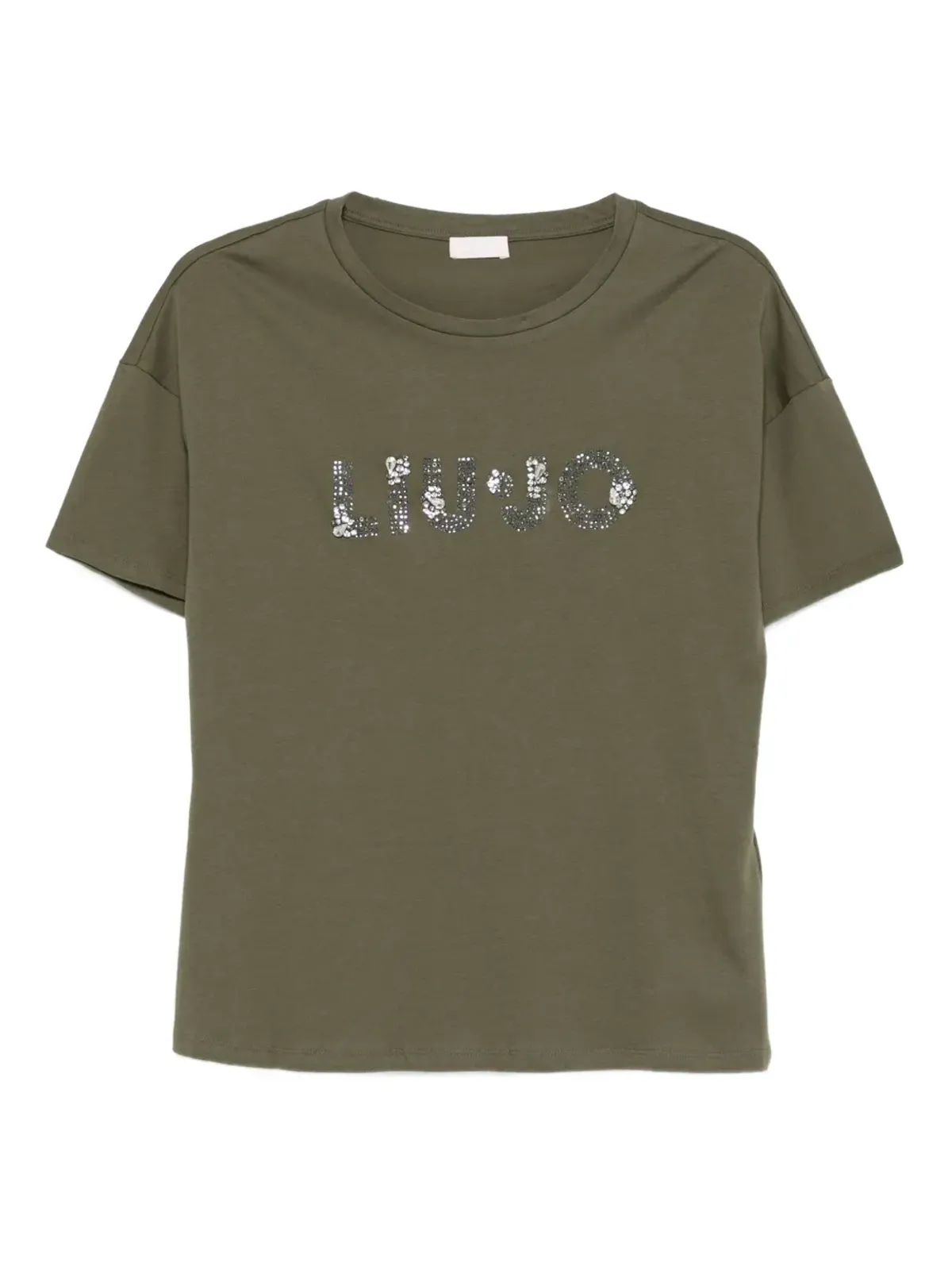 LIU JO スパンコール付きコットンTシャツ - 画像1