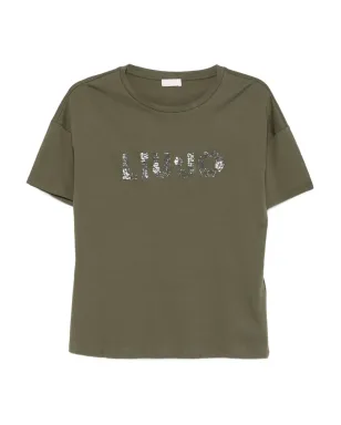 LIU JO スパンコール付きコットンTシャツ - サムネイル1