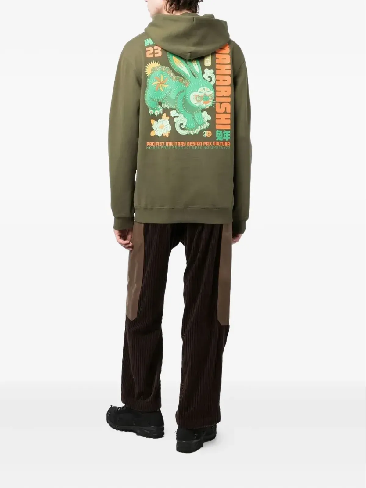 Maharishi うさぎプリントコットンパーカー - 画像2