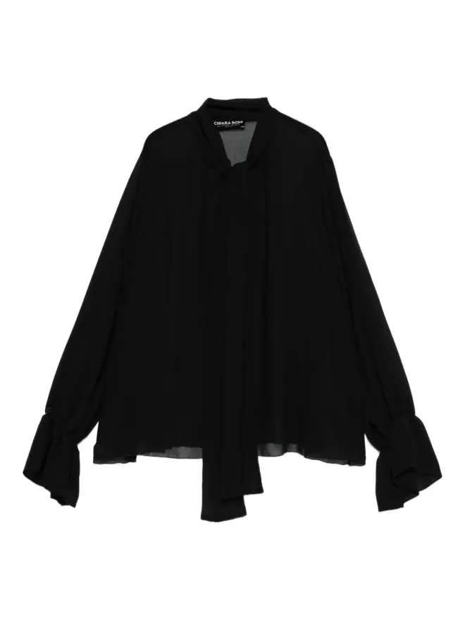 CHIARA BONI La Petite Robe CHIARA BONI La Petite Robe タイネックベルスリーブ ブラウスの商品画像