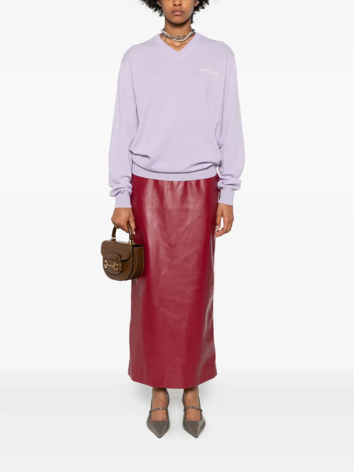 Gucci Vネック カシミヤセーター - 画像2