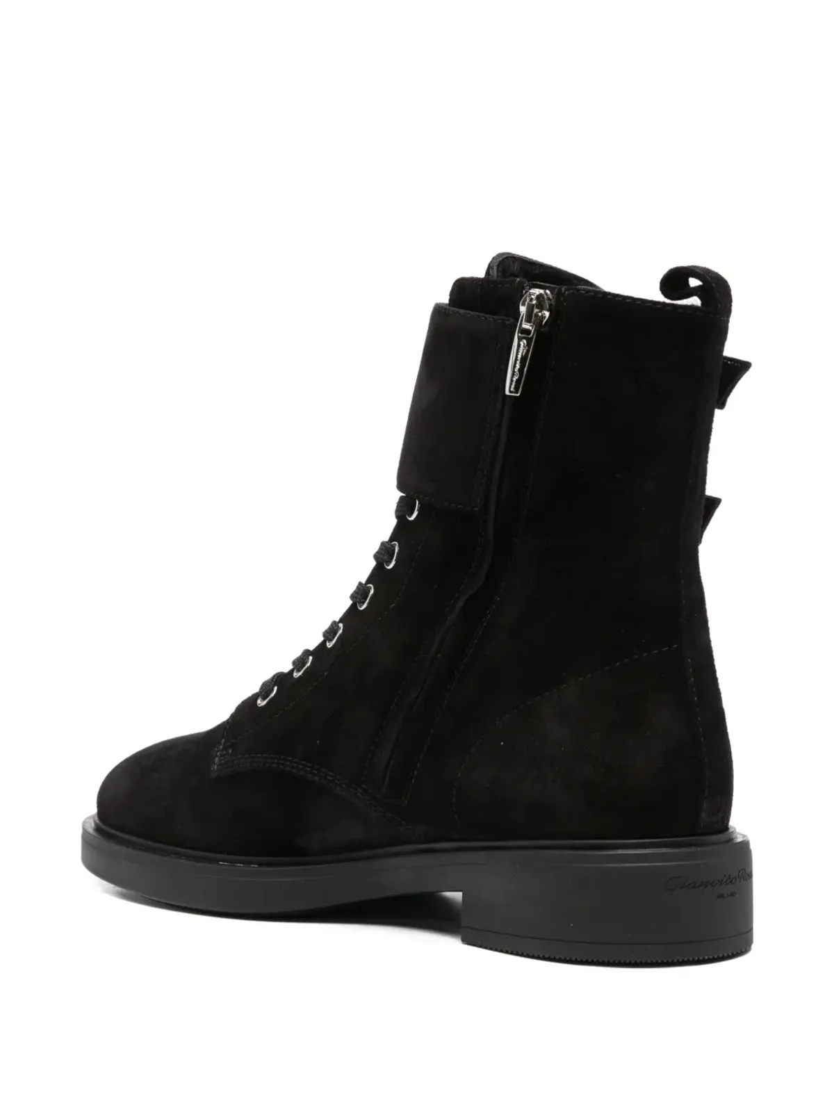 Gianvito Rossi Ripley ダブルバックル スエードブーツ - ブラック - 画像3