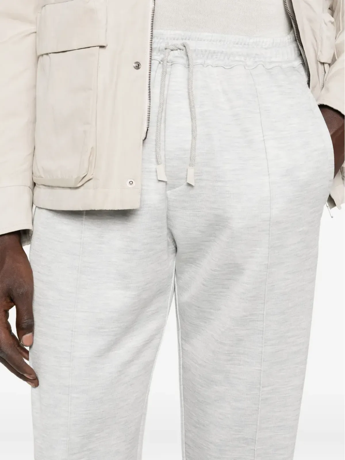 Eleventy drawstring zip-pocket trousers - Grey - 画像5