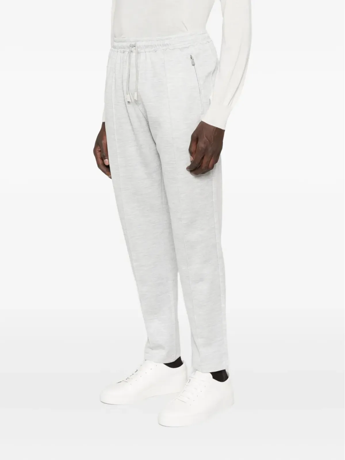 Eleventy drawstring zip-pocket trousers - Grey - 画像3