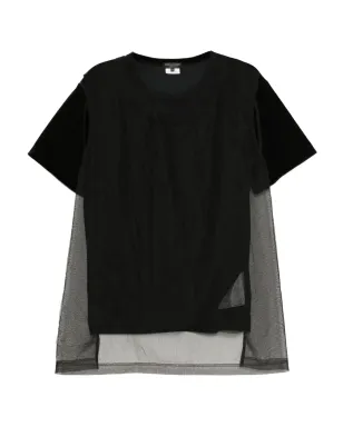 Comme des Garçons Homme Plus ダブルレイヤーTシャツ ブラック - サムネイル1