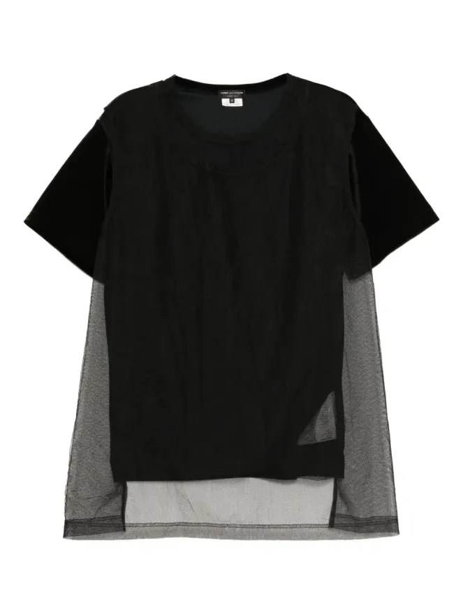 Comme des Garçons Homme Plus Comme des Garçons Homme Plus ダブルレイヤーTシャツ ブラックの商品画像