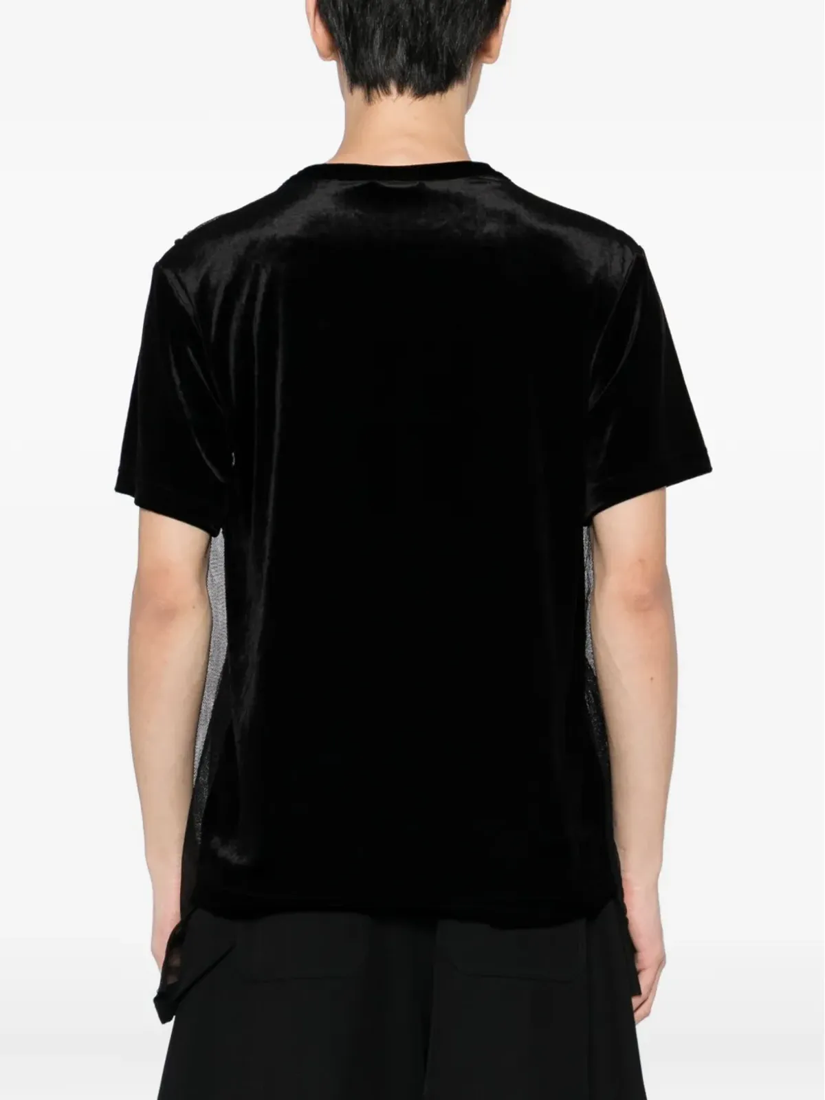Comme des Garçons Homme Plus ダブルレイヤーTシャツ ブラック - 画像3