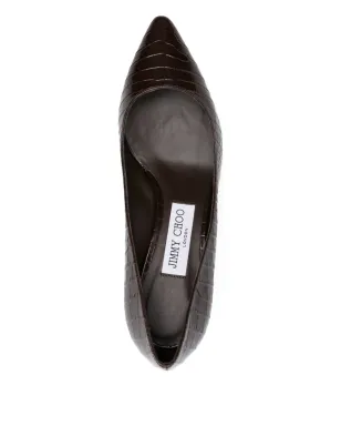 Jimmy Choo クロコダイル型押し ポインテッドトゥ パンプス - サムネイル4