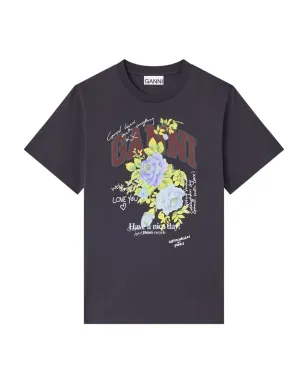 GANNI 花柄プリント グラフィック Tシャツ - サムネイル1