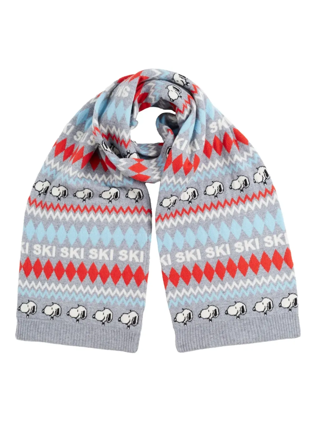 Chinti & Parker ski patterned scarf - Grey - 画像1