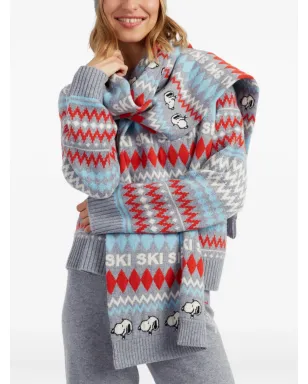 Chinti & Parker ski patterned scarf - Grey - サムネイル2