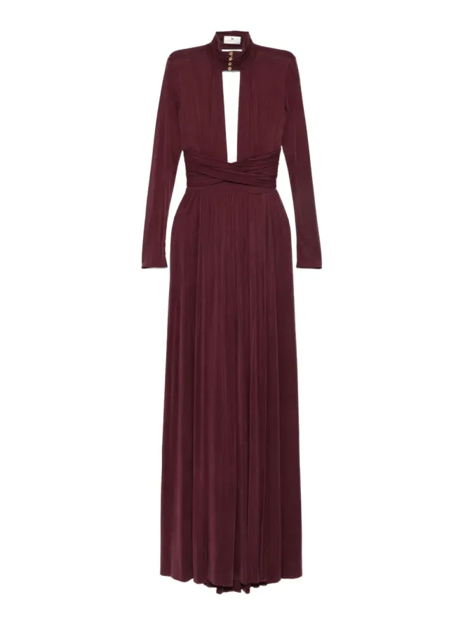 Elisabetta Franchi Elisabetta Franchi キーホールネックのマキシドレスの商品画像
