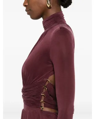 Elisabetta Franchi キーホールネックのマキシドレス - サムネイル5
