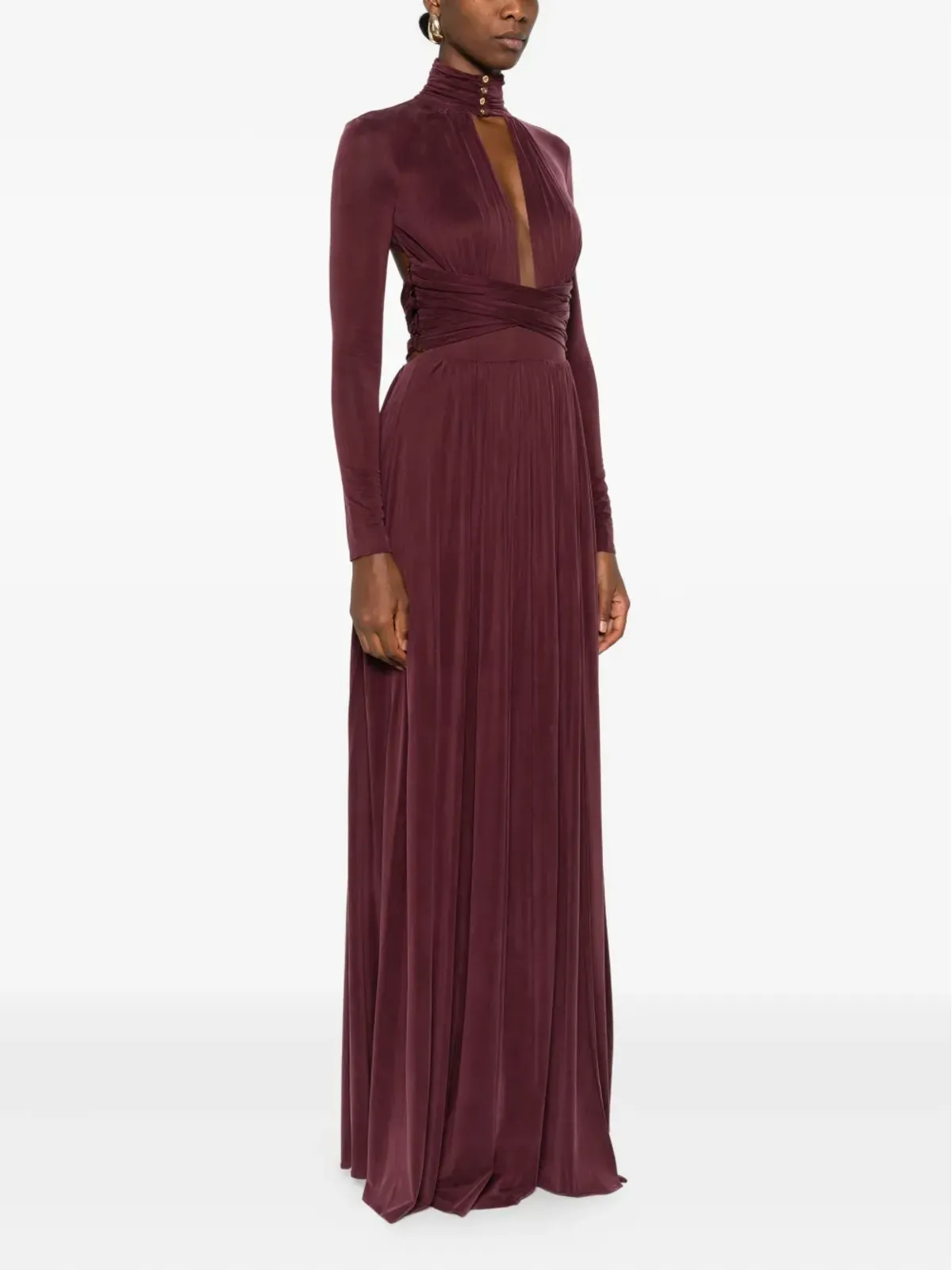 Elisabetta Franchi キーホールネックのマキシドレス - 画像3