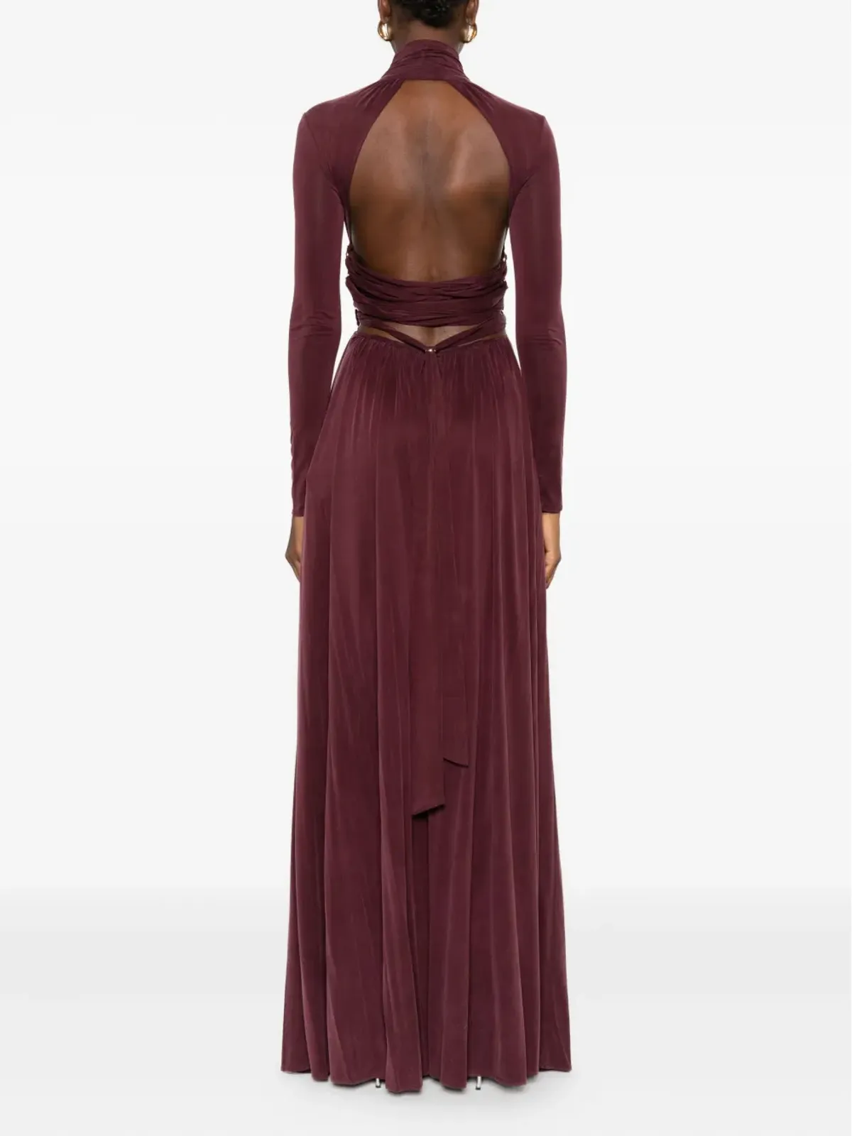 Elisabetta Franchi キーホールネックのマキシドレス - 画像4