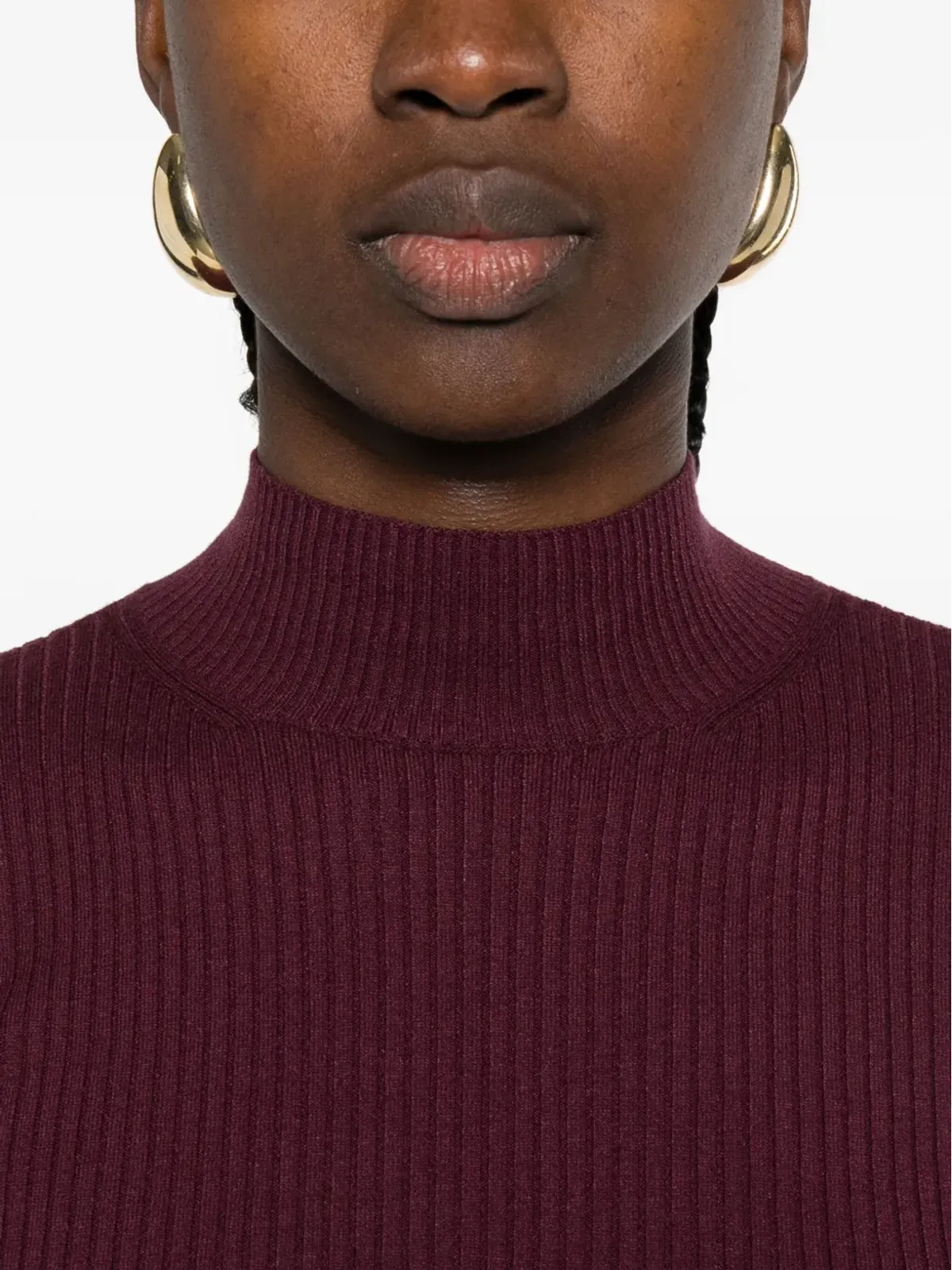 TWINSET リブ編みハイネックトップ - 画像5