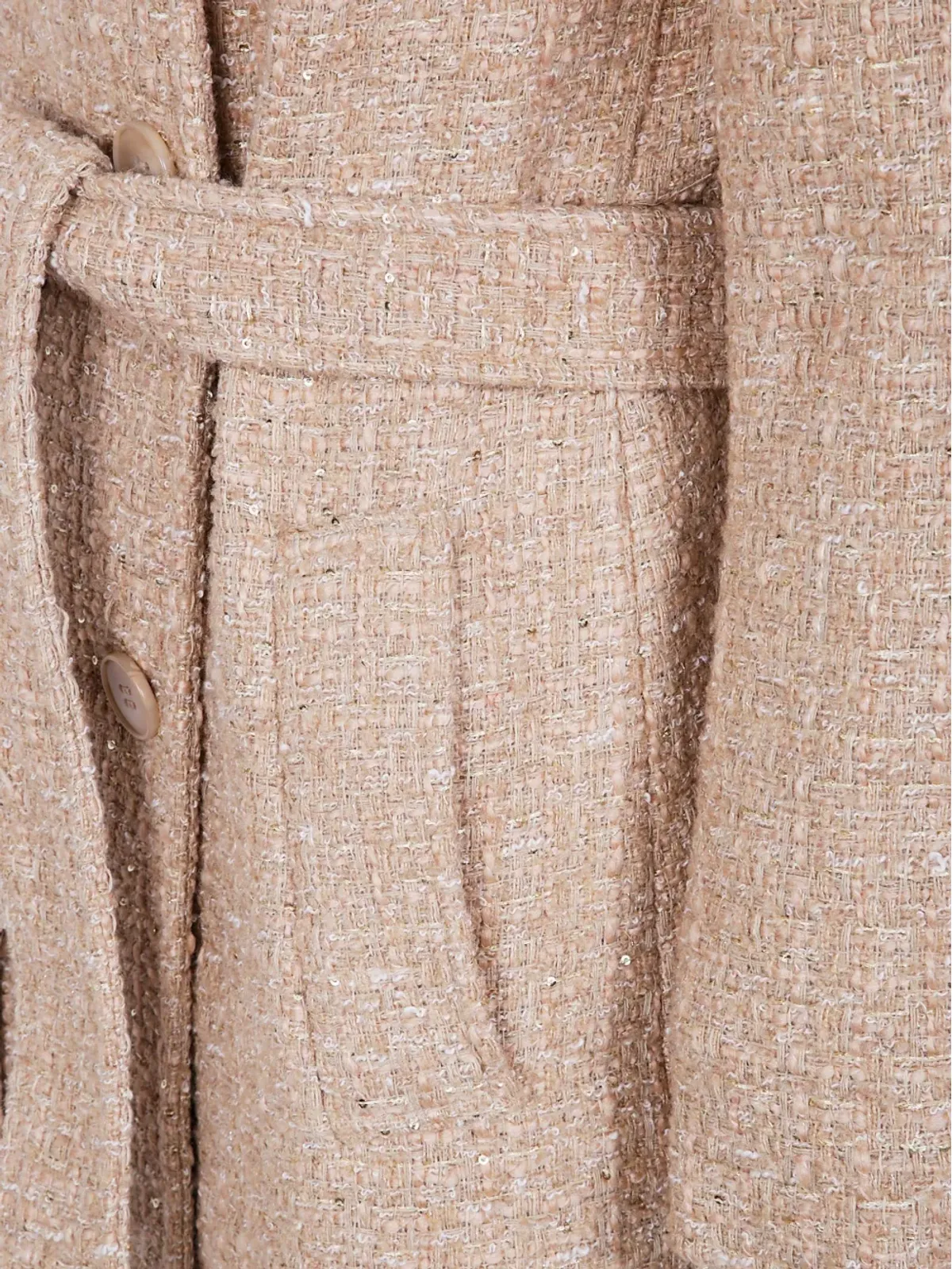TWINSET スパンコール装飾 ベルト付きコート - 画像3