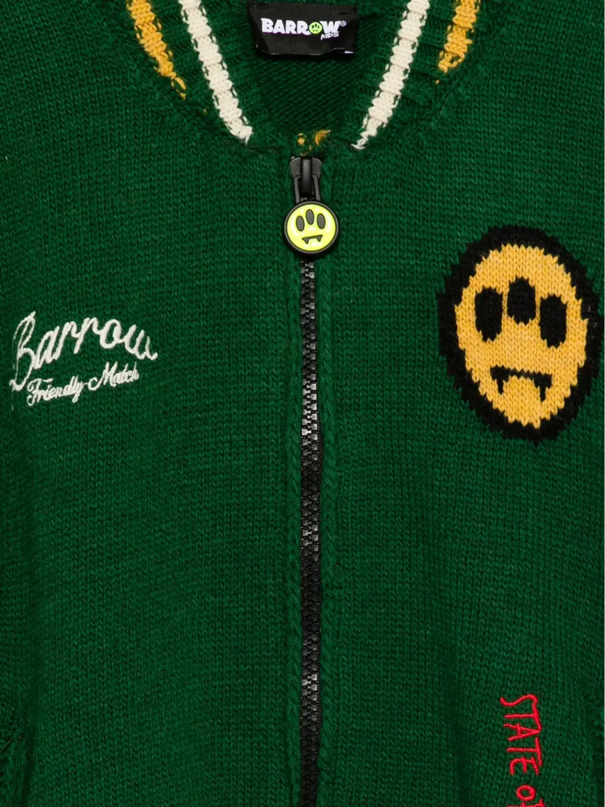Barrow kids ロゴディテール バーシティジャケット グリーン - 画像3